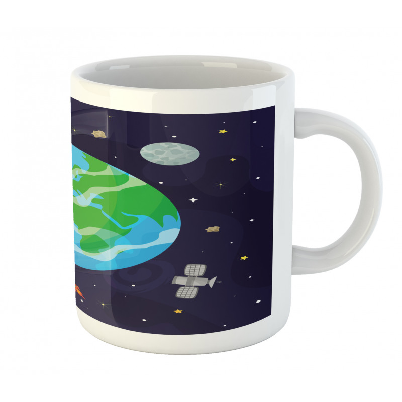 Celestial Cartoon Earth Mug