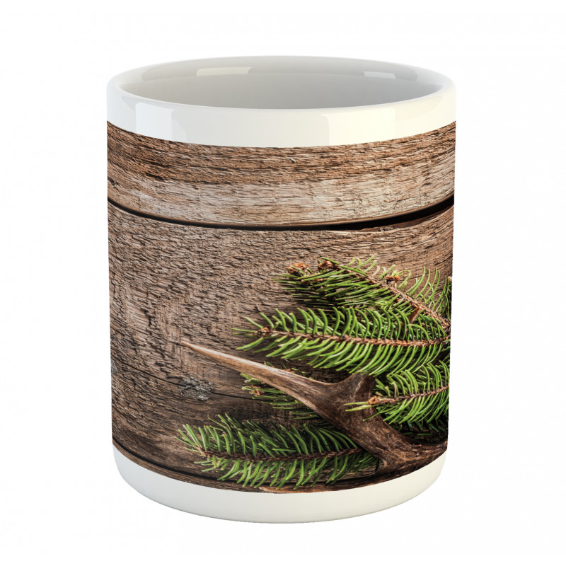 Evergreen Branch Deer Mug