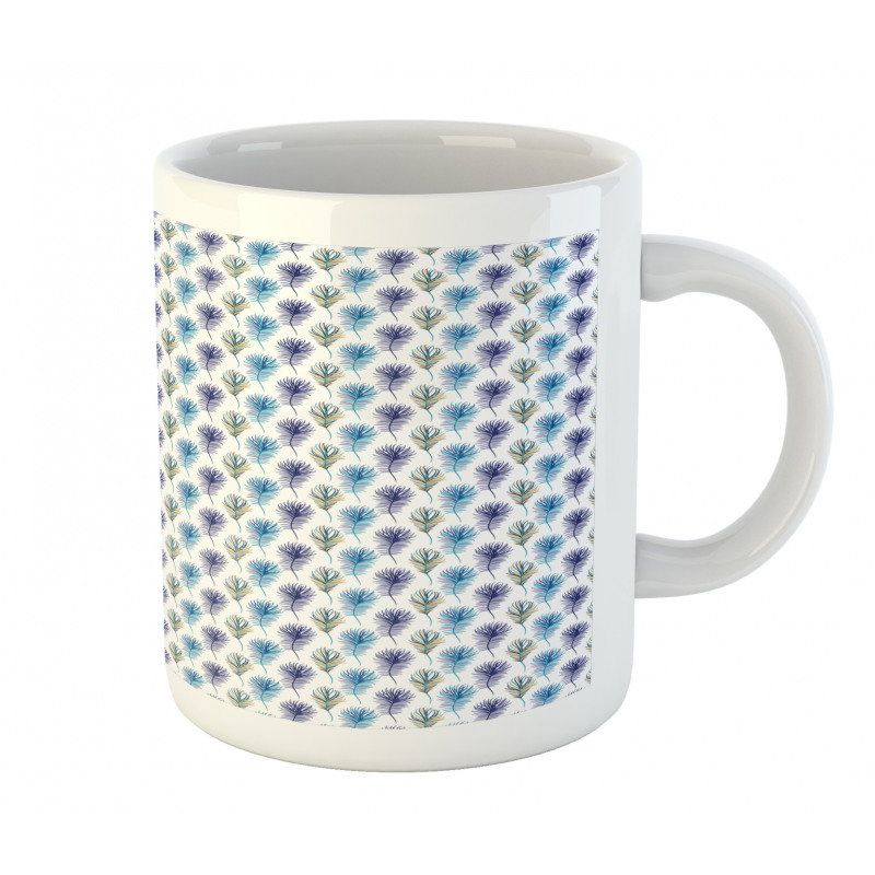 Creative Line Art Feathers Mug