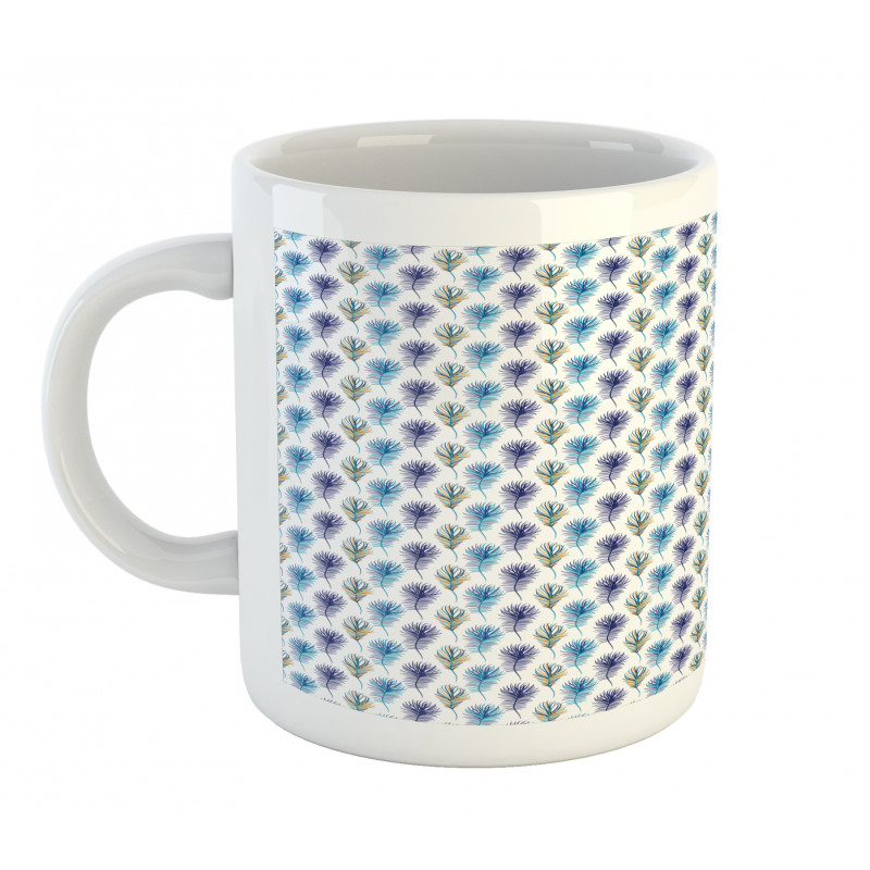 Creative Line Art Feathers Mug