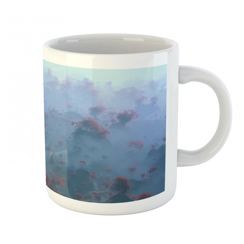 Autumn Trees in Mist Mug