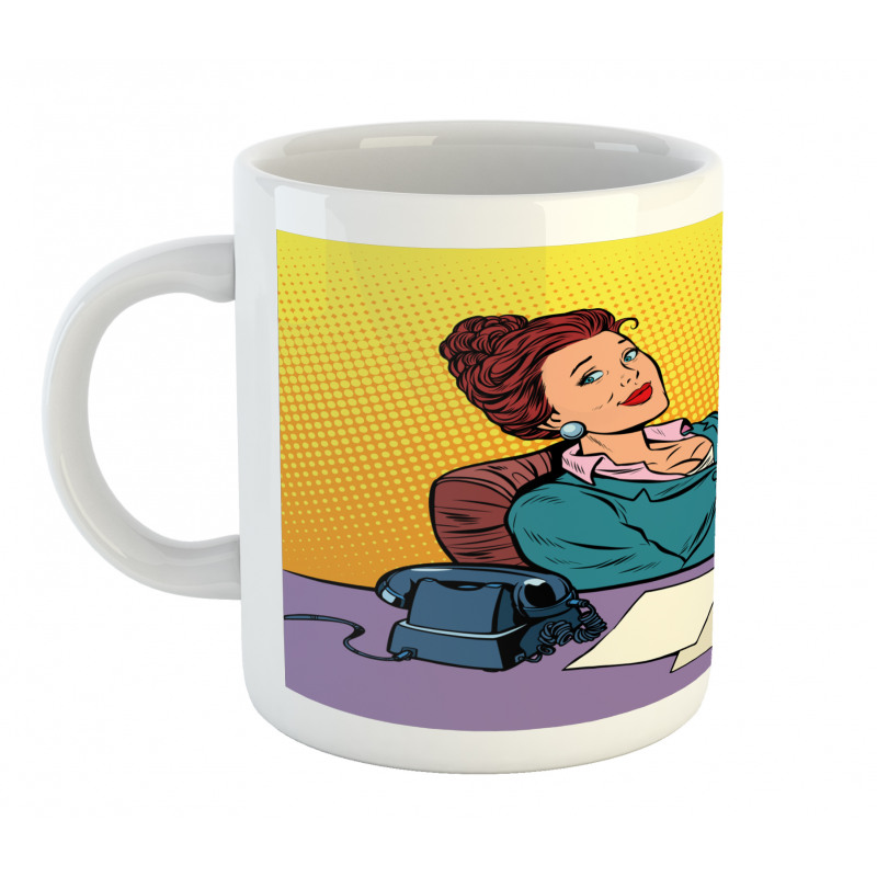 Pop Art Businesswoman Mug