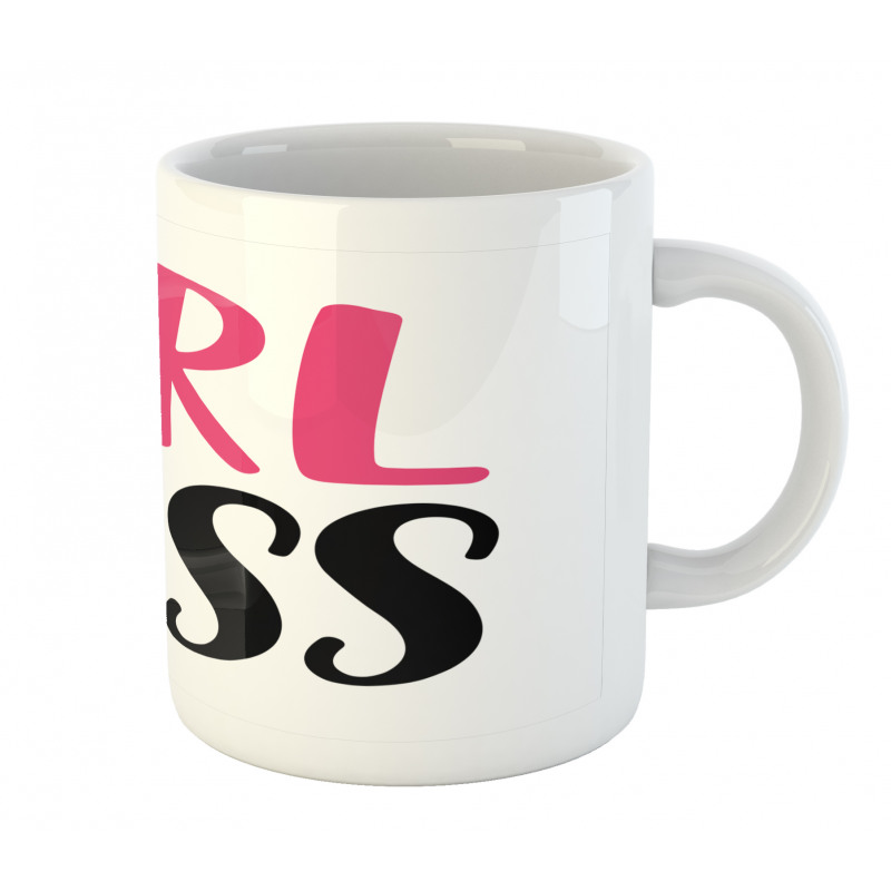 Simplistic Feminine Text Mug