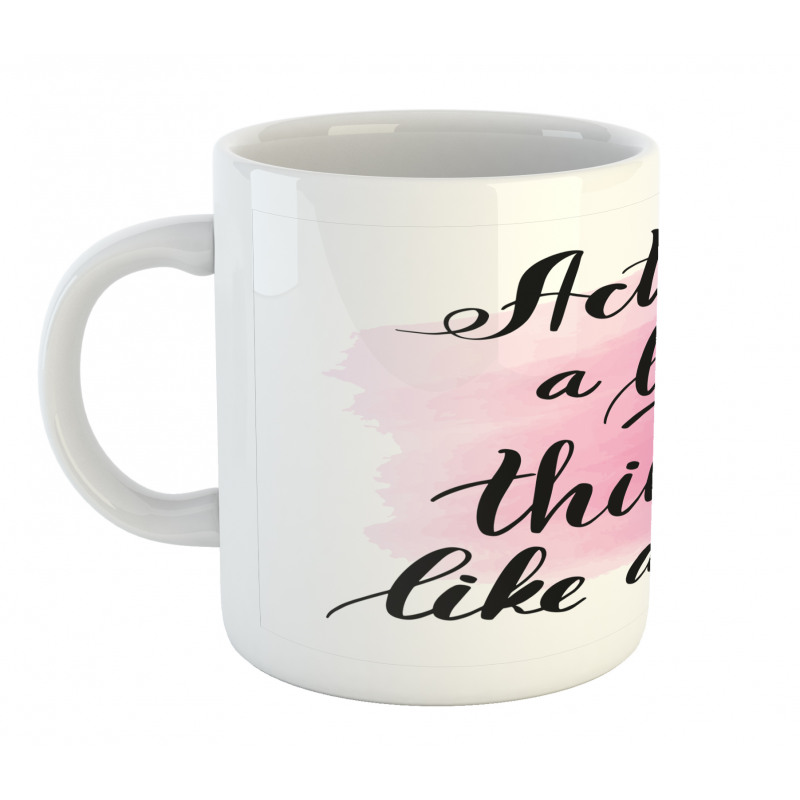 Act Like a Lady Lettering Mug