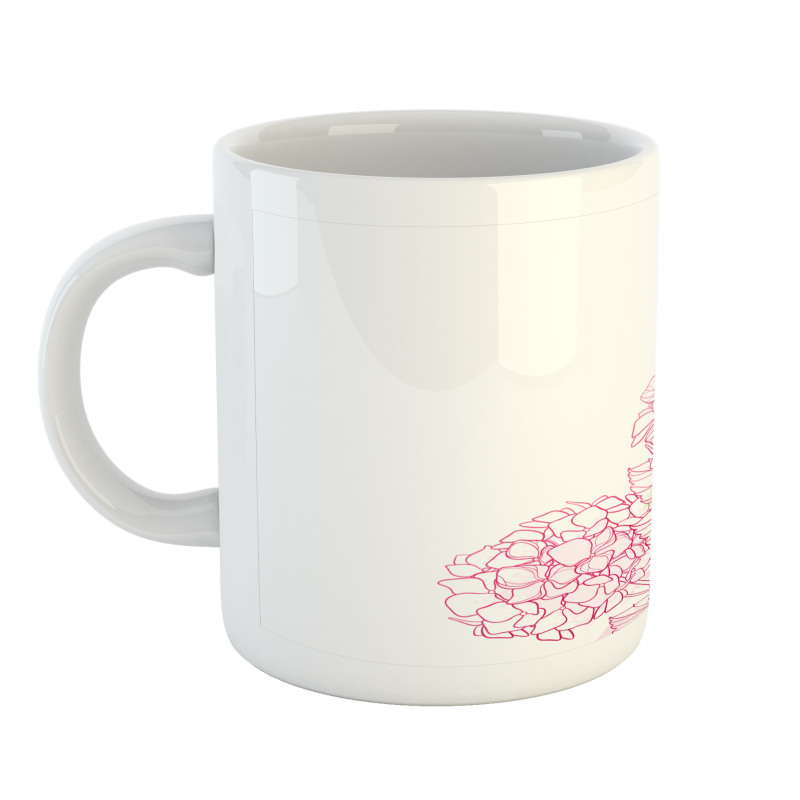 Grunge Paint Art Flowers Mug