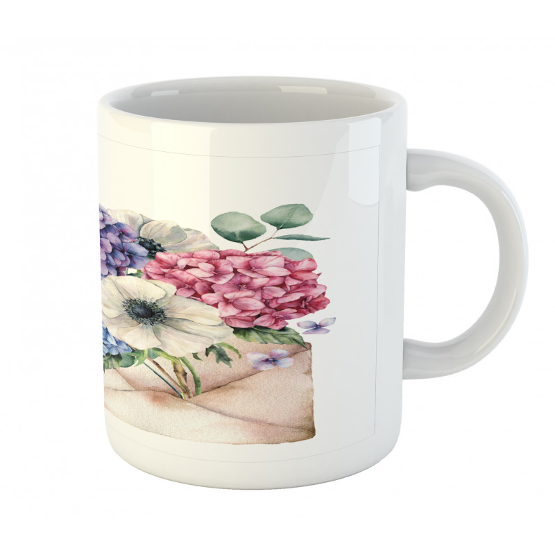 Hello Spring Flowers Art Mug