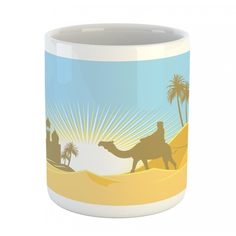 Trees and Camels on a Desert Mug