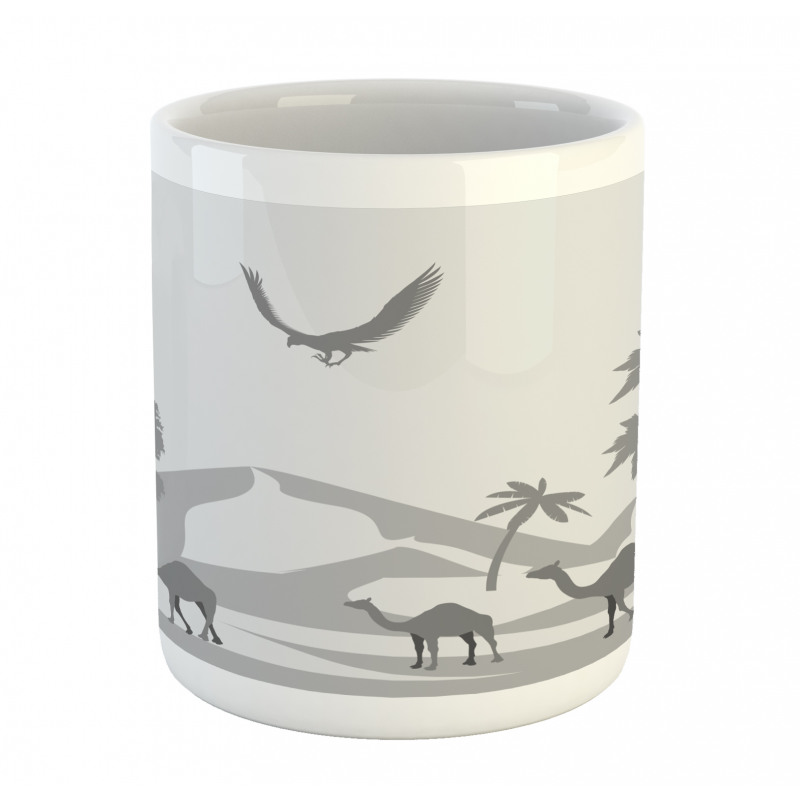 Monotone Greyscale Sand Dunes Mug