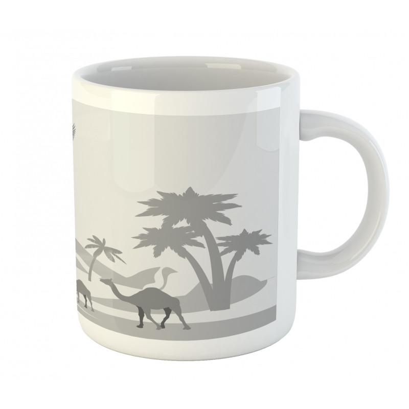 Monotone Greyscale Sand Dunes Mug