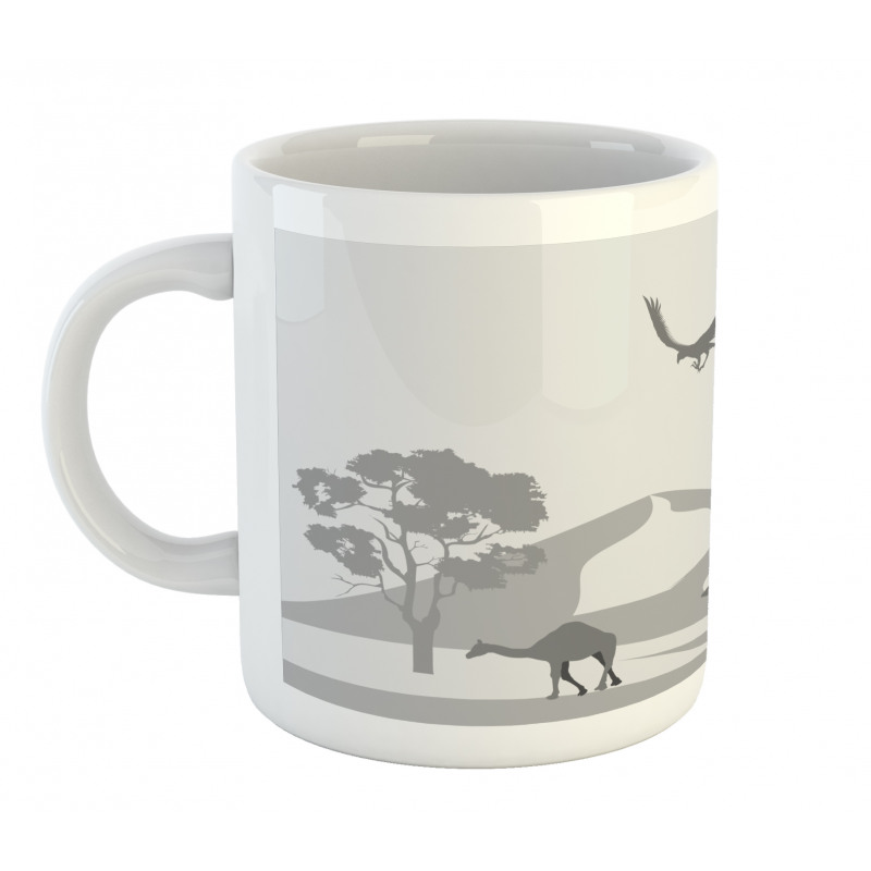 Monotone Greyscale Sand Dunes Mug