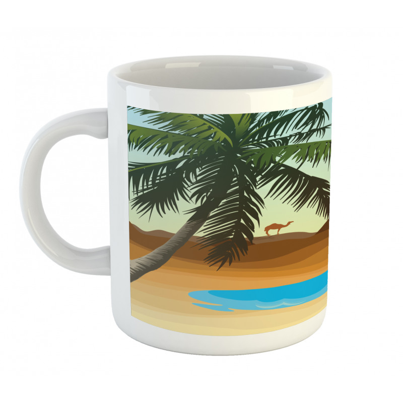 Tree and a Camel Far Away Mug