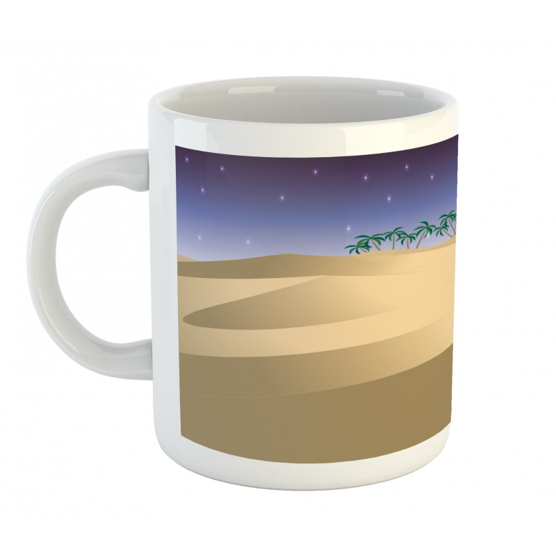 Crescent Moon Far Away Trees Mug