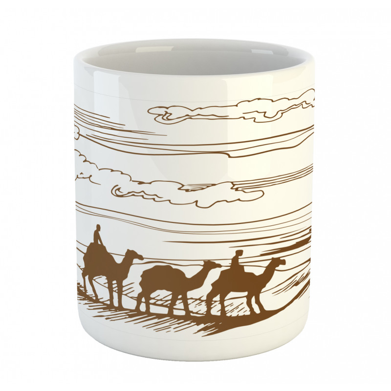 Sketchy Hand Drawn Camels Mug