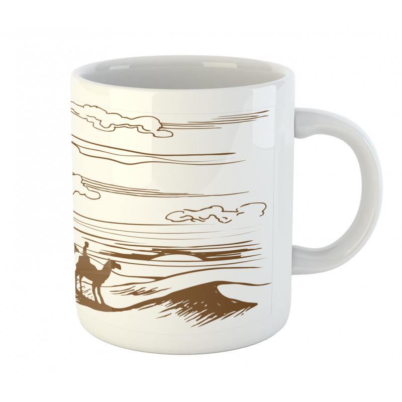 Sketchy Hand Drawn Camels Mug