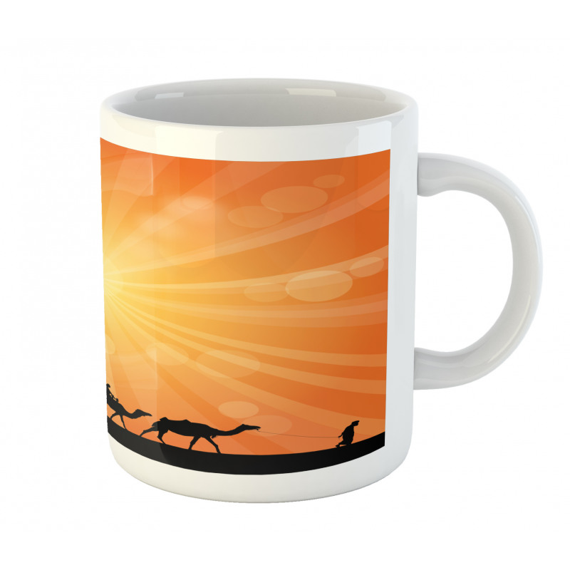 Sunburst Effect and Camels Mug