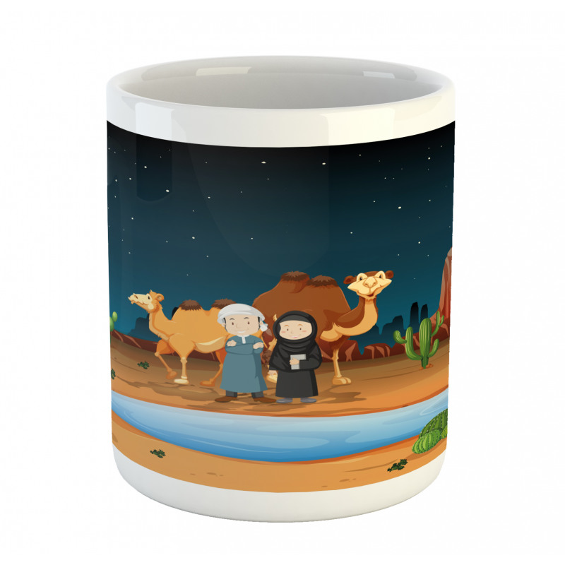 People Camels Cactus Mug