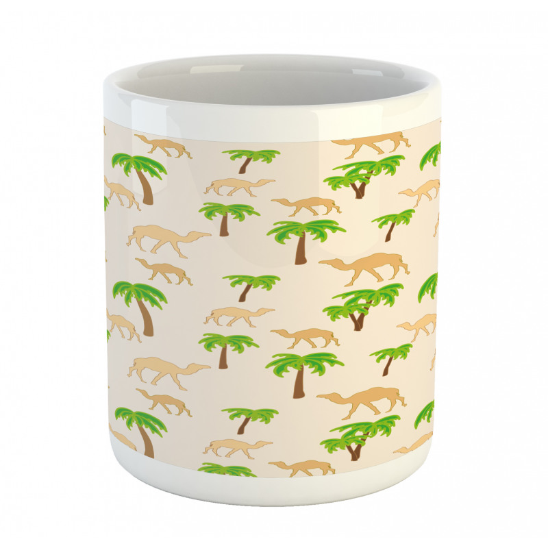 Repeating Camels and Palms Mug