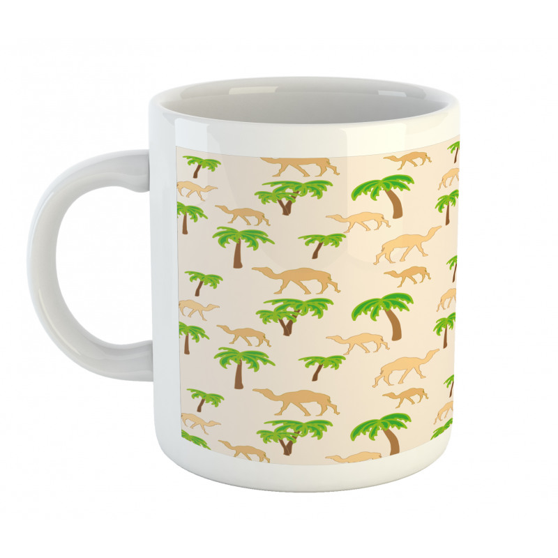 Repeating Camels and Palms Mug