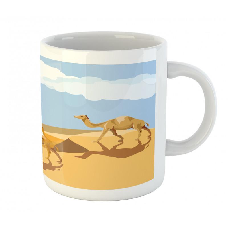 Woman Riding a Camel Mug