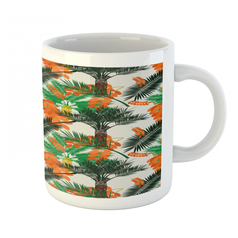 Date Palm Tree with Leaves Mug