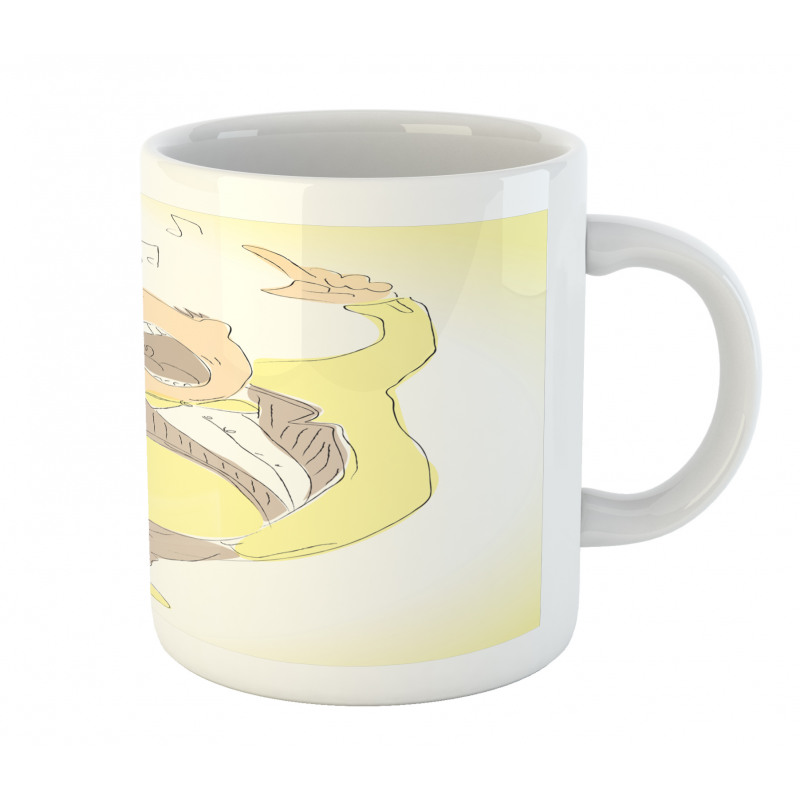 Singing Man Pastel Sketch Mug