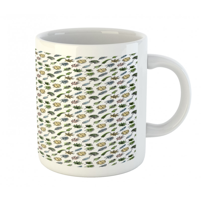 Leaves in Grunge Mug