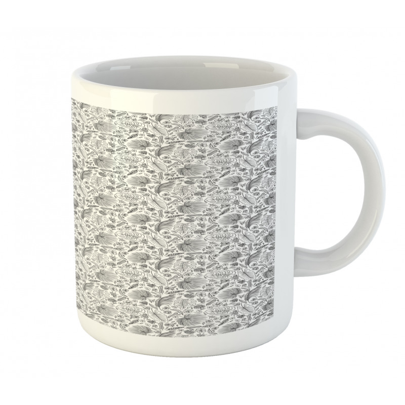 Outline Tropic Foliage Mug