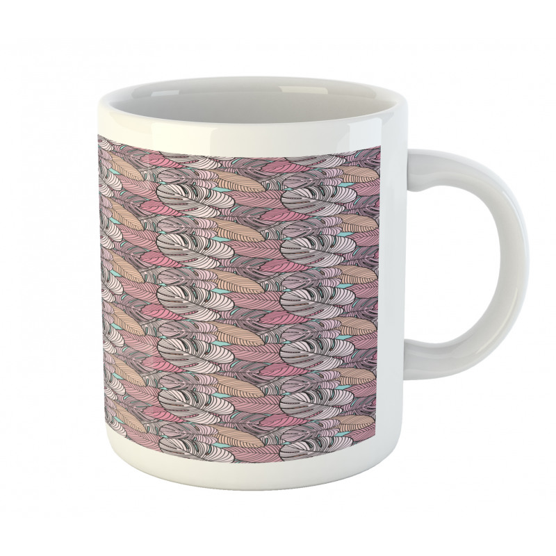 Pastel Tropical Leaves Mug