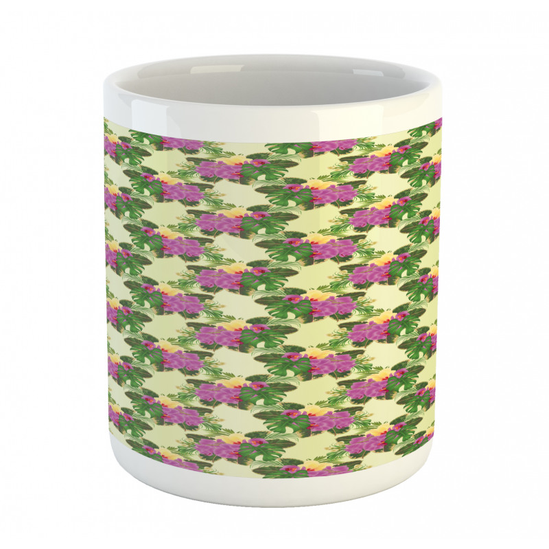 Orchid and Hibiscus Mug