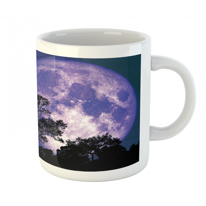 Trees on a Field at Night Mug