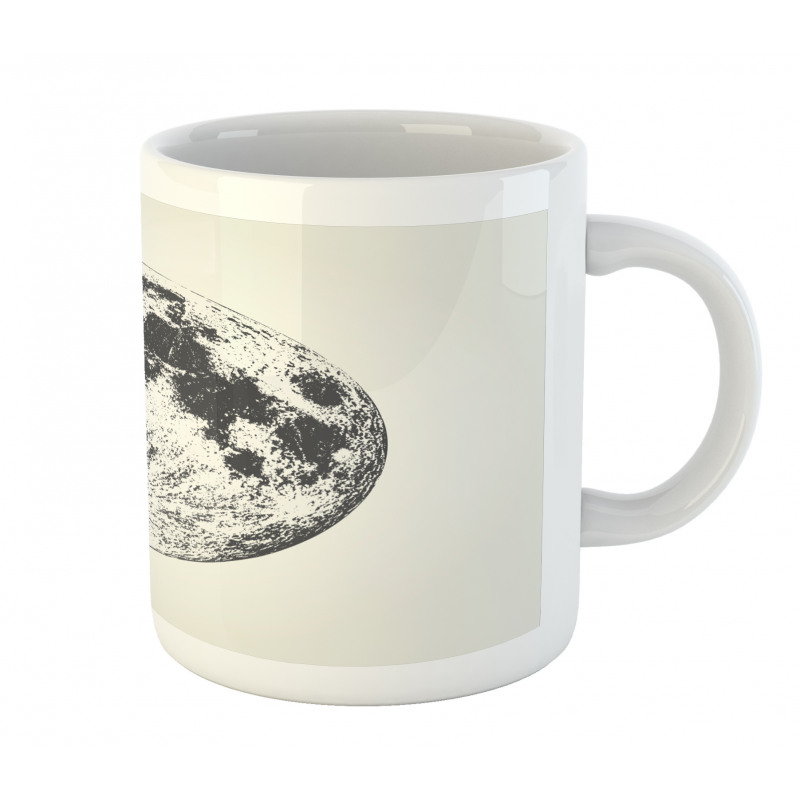 Detailed Sketchy Moon Mug