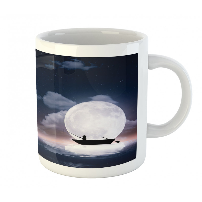 Fisherman in Boat Night Mug