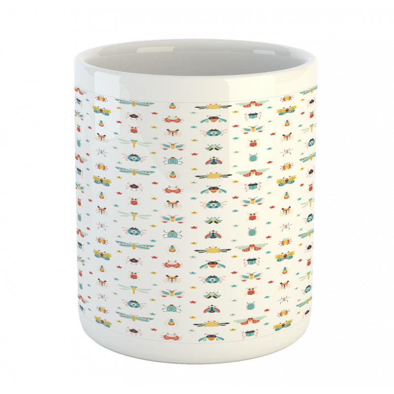 Colorful Various Bugs Stars Mug