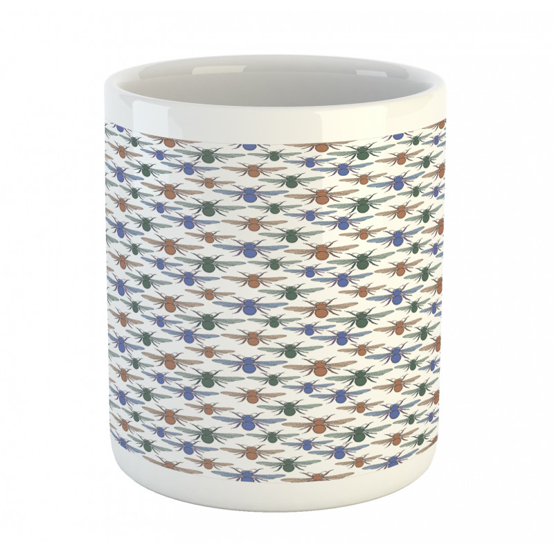 Abstract Colorful Flies Mug