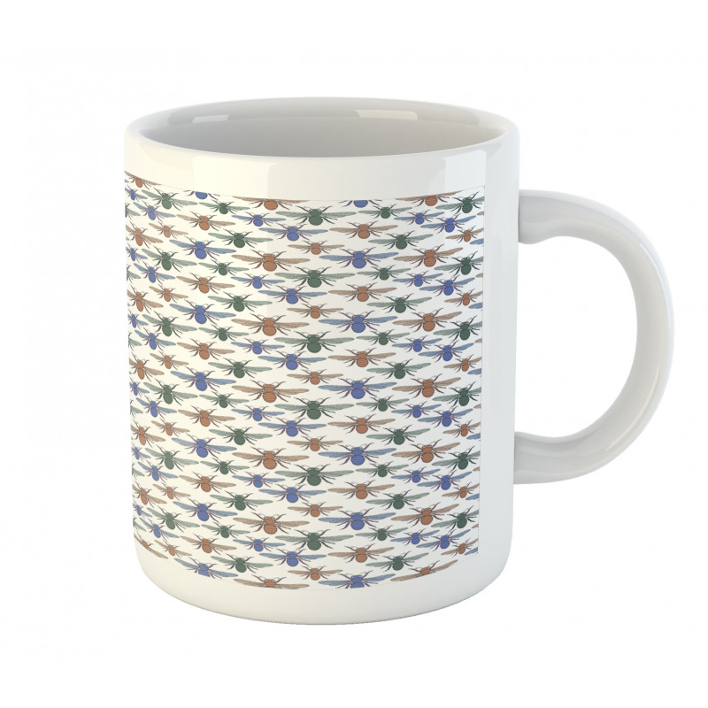 Abstract Colorful Flies Mug