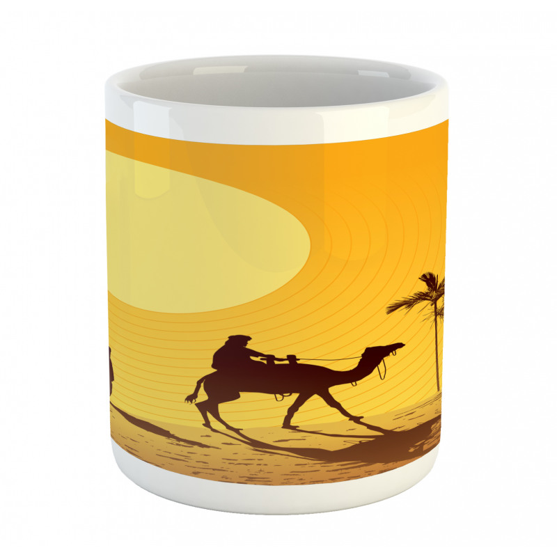 Camel Men and Palms Mug