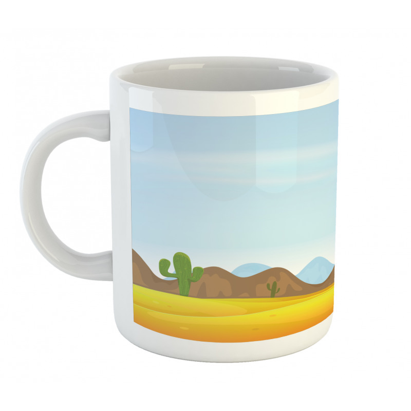 Cactus Plants Mountains Desert Mug