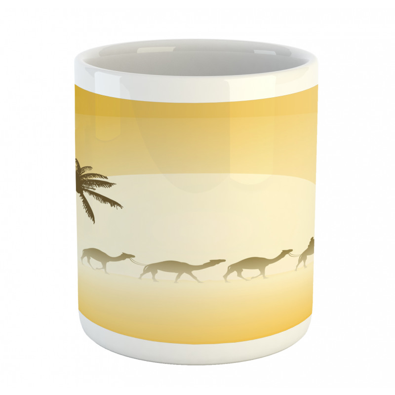 Camel Caravan and Palm Trees Mug