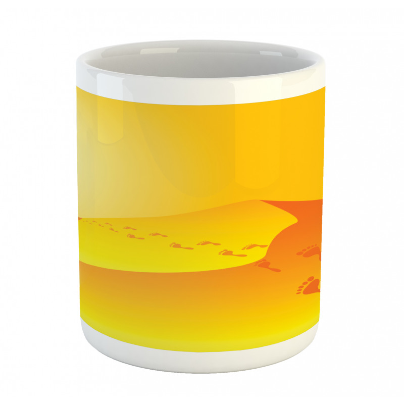 Sand Hills Sun and Footprints Mug