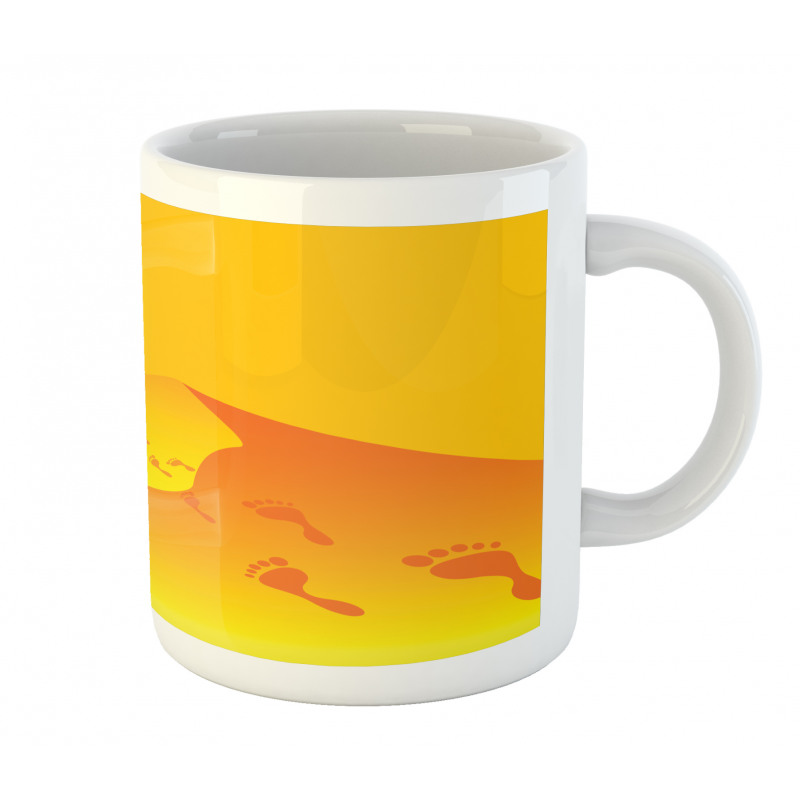 Sand Hills Sun and Footprints Mug