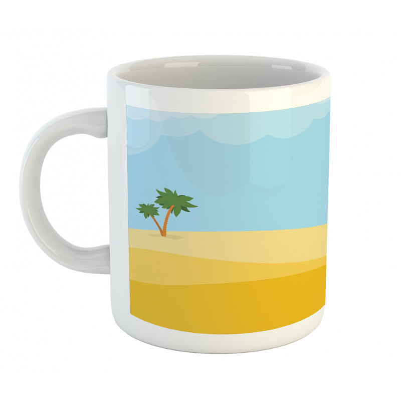 Tropical Palms on Desert Sky Mug