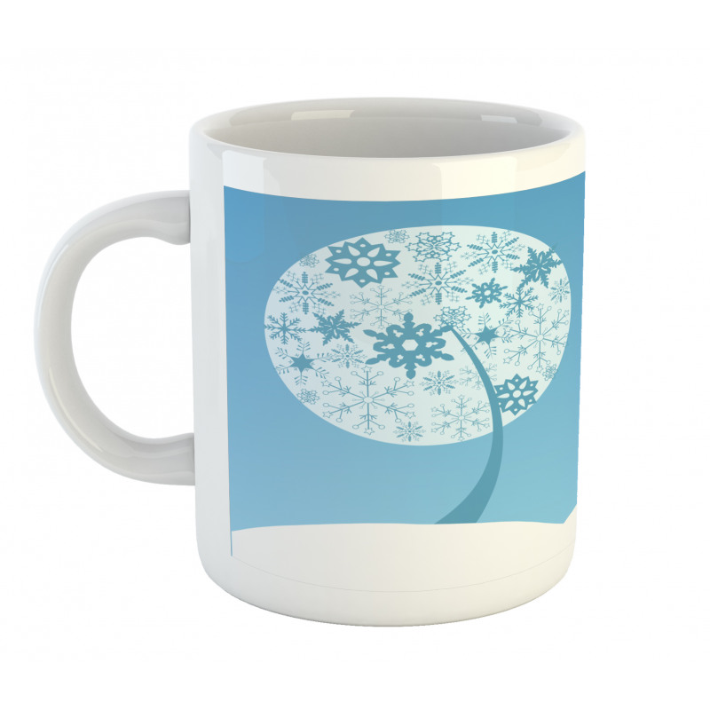 Round Snowflake Trees Mug