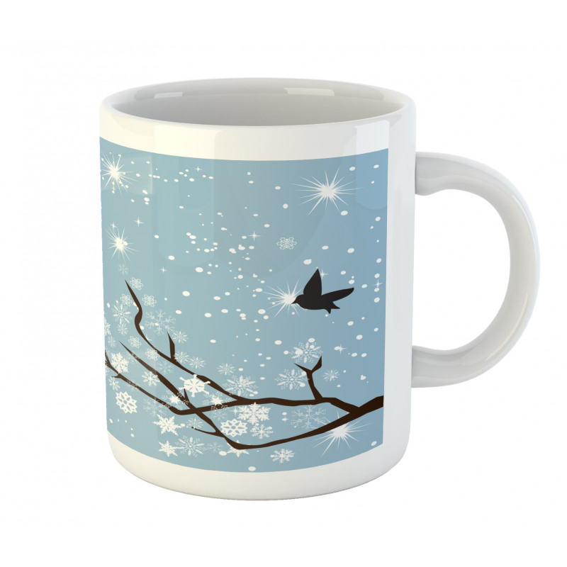 Birds Snowflakes Mug