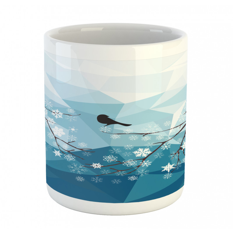 Bird Flying Polygonal Mug