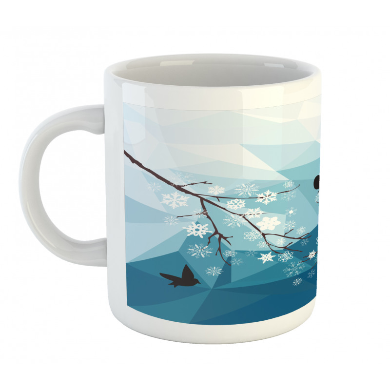 Bird Flying Polygonal Mug