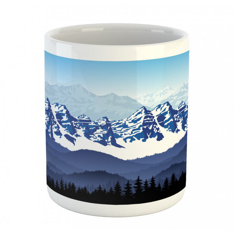 Hills Covered in Snow Mug