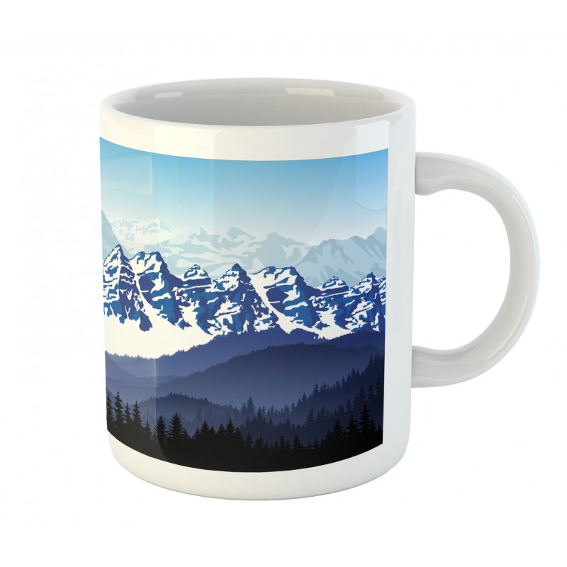 Hills Covered in Snow Mug