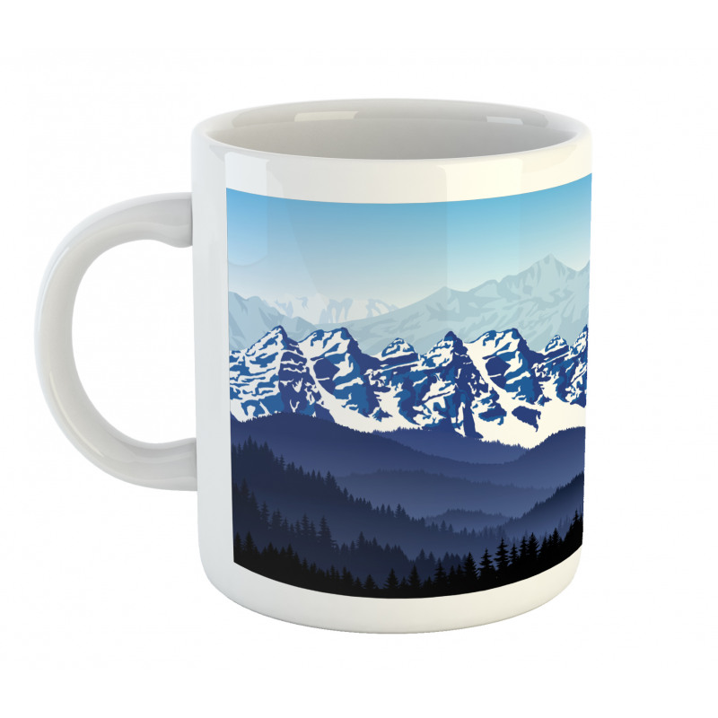 Hills Covered in Snow Mug