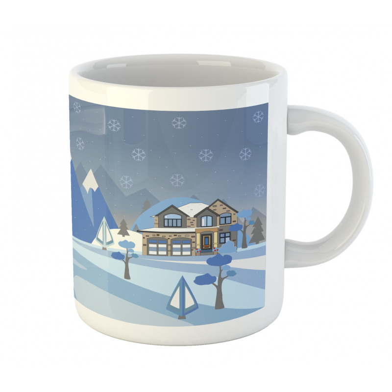 Wintry Outdoors Houses Mug