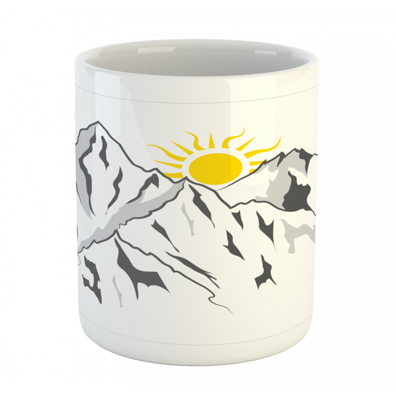 Sun Rising Behind Hills Mug